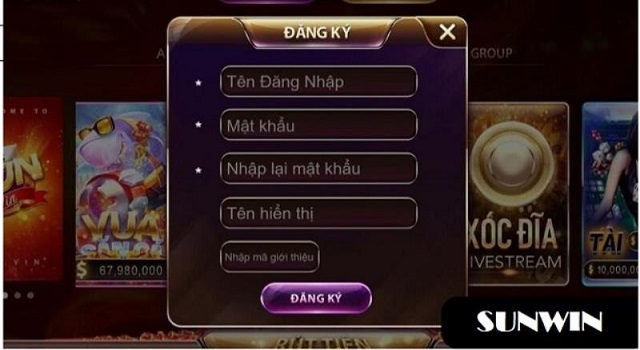 Hướng dẫn đăng ký Sunwin