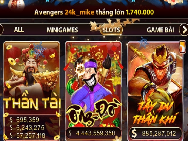 Một số tựa game hot tại sảnh Slots Sunwin